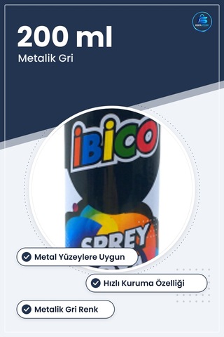 Metalik Gri Sprey Boya 200 Ml Metal Yüzey Mobilya Çerçeve Rötuş D Diğer