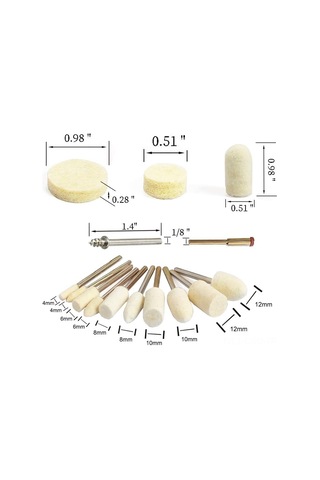 Samdoo 76 Parça Keçe Ve Yün Parlatma Seti - Dremel Uyumlu, Takı Ve Metal Yüzeyler İçin