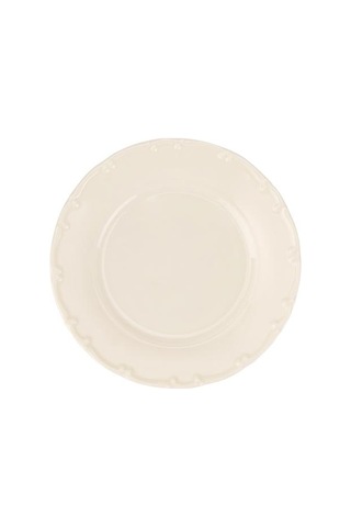 Tulu Porselen Liana Pasta Tabağı - Krem - 19 Cm Krem