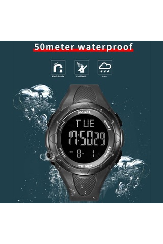 Smael 1016 Çok İşlevli Erkek Elektronik Dijital Saat 50m Su Geçirmez Şık Kronograf Kol Saati Aydınlatmalı/alarm/kronometre/hafta/tarih/saatlik Zil Koyu Yeşil Diğer