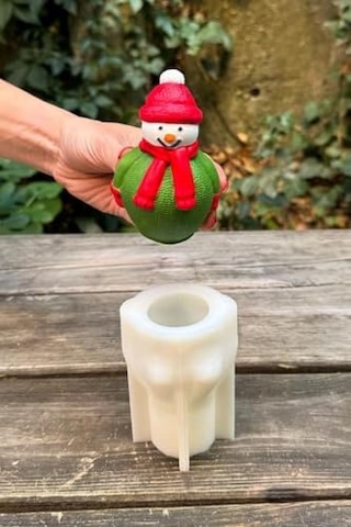 Christmas Kardan Adam Silikon Mum Kalıbı Genel