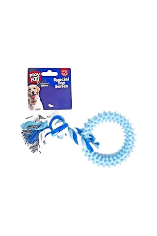 Playfull Plastik ve İpli Köpek Halka Oyuncağı 18 Cm