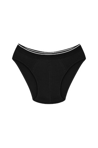 İbrahim Burak Etiler Collection Moda Çizgi Erkek Pamuk Likralı Slip Siyah 40132 Sıyah