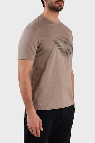 Emporio Armani Erkek T Shirt 3R1TU1 1JSAZ 0144 TOPRAK Kahverengi