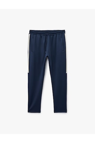 Koton Beli Bağcıklı Cepli Biyeli Spor Jogger Eşofman Altı Lacivert 6wam40118nk