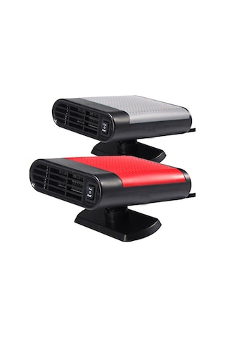 Pazly Arac İçin 360 Dönebilen Isıtma & Soğutma Üfleyici - Sisleme, Buz Çözücü, Siyah-kırmızı, 150w, 12v, 150x110x75mm