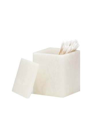Lal Pamukluk, Kare, Tezgah Üstü, 7.7xh10cm - Beyaz Lal Pamukluk, Kare, Tezgah Üstü, 7.7xh10cm - Beyaz