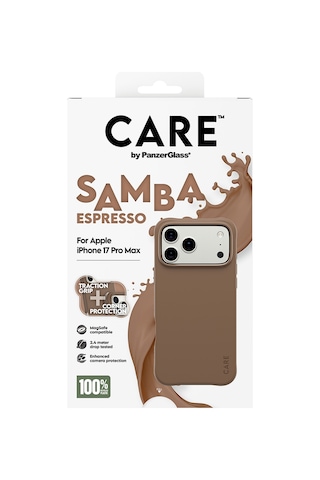 Care By Panzerglass Fashionable Apple Uyumlu iPhone 17 Pro Max Samba Espresso Magsafe Kılıf