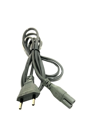 1.5M Gri Renk Teyp Işıldak Fişi C7 Power Güç Kablosu 1.5 Metre