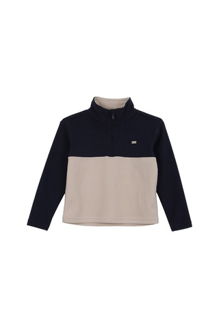 Jeep Lacivert Erkek Çocuk Blok Sweatshirt J6wb-swt7716 Bej - Lacivert