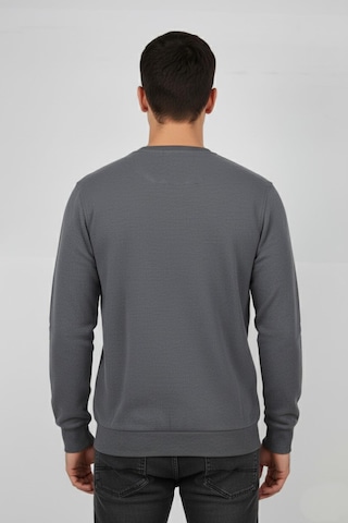 Baglan Erkek Büyük Beden Sıfır Yaka Selanik Sweatshirt Bgl-st04871 Koyu Gri