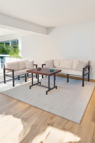 Neokas Metal Bahçe Takımı, Balkon Seti, Kafe Koltuğu, Bekleme Alanı Koltuğu, 2 + 3 + M Antrasit