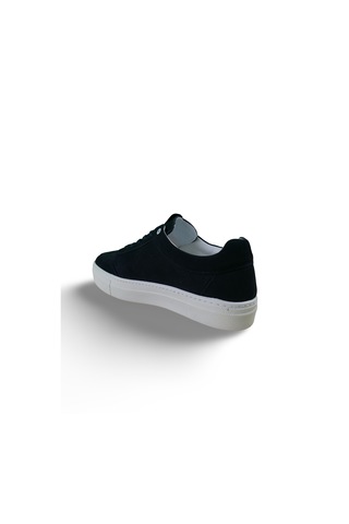 Erkek Hakiki Deri Casual Sneaker Lacivert