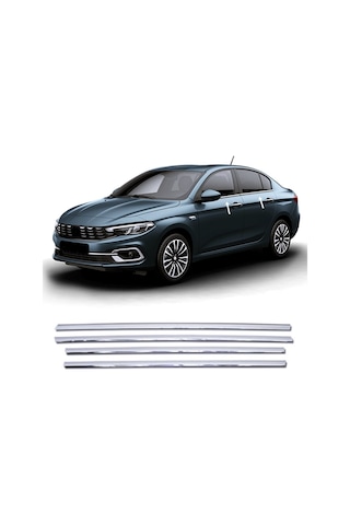 Fiat Egea Sedan Krom Cam Çıtası 4 Kapı P.çelik 2015 Sonrası