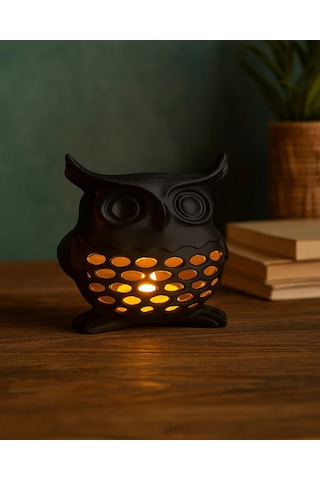 3d Dekoratif Baykuş Mumluk , Tealight Mumluk , Bohem Rustik Ev Dekoru , Hediyelik Romantik Aydınlatma