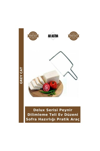 Delux Serisi Peynir Dilimleme Teli Ev Düzeni Sofra Hazırlığı Pratik Araç Çok Renkli
