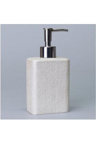 Selim Dekor Linen Banyo Seti İnci Beyaz