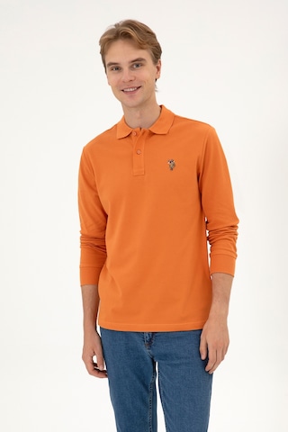 U.S. Polo Assn. Erkek Regular Fit Polo Yaka Bakır Basic Sweatshirt 50313772-VR182