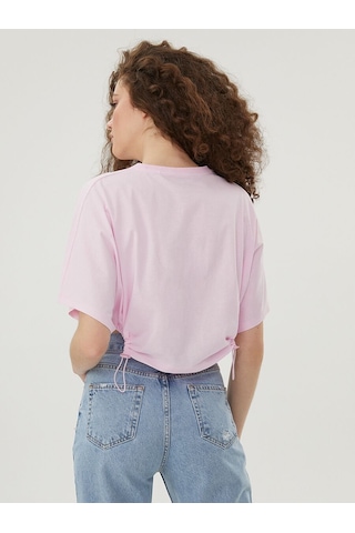 LOFT Crop Kadın Tshirt K.kol Lf2028934 Q1.v1 Pembe