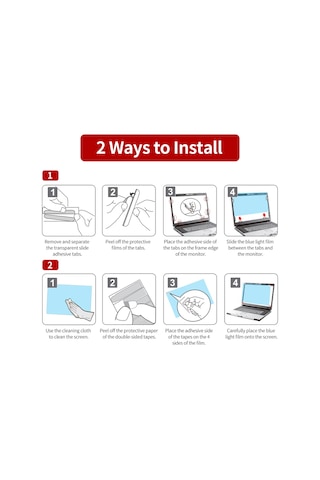 Mufunye 18.5" 16:9 Masaüstü Bilgisayar İçin Çift Taraflı Gizlilik Filtresi - Mat/aydınlatıcı, Göz Korumalı, Gölgelenme Ve Uv Engelleyici