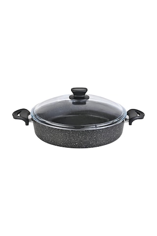 Lavonni Granit Basık Tencere Siyah 28 Cm