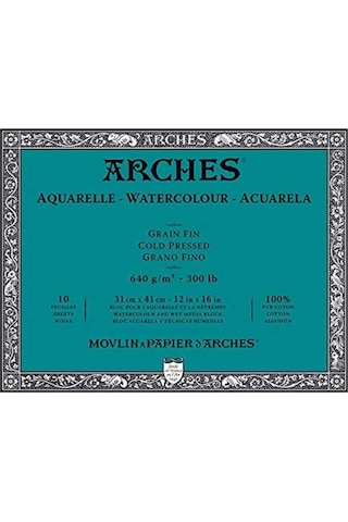 Arches Suluboya Blok 640Gr 26X36Cm 10Sf