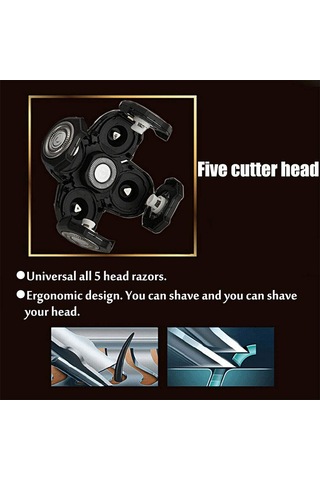 Yedek Tıraş Makinesi Başlığı, 5 Başlıklı Sakal Düzeltici, Baş Ve Yüz İçin Evrensel Elektrikli Tıraş Makinesi Başlığı