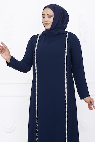 Amine Hüma Yakut Abiye Elbise Lacivert Lacivert