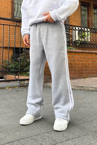Flaw Biyeli Eşofman Altı Gri Melanj Gri Melanj