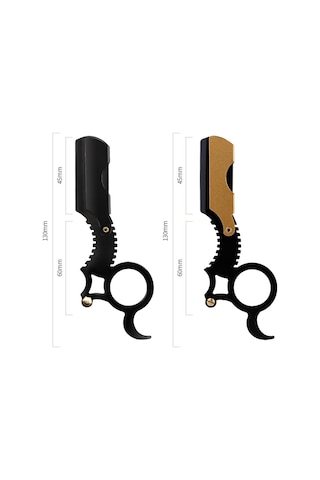 Sones Manuel Erkek Paslanmaz Çelik Halka Tıraş Bıçağı Bıçaksız Siyah