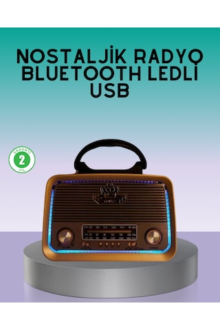 Bluetooth Özellikli Nostalji Radyo 3 Bant Fm Am