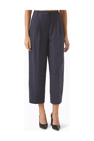12storeez Herringbone Kısa Paça Yün Pantolon Lacivert
