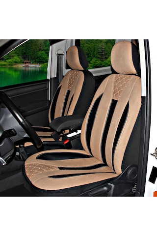 T1 Serisi Volkswagen Caddy 2003-2010 Uyumlu Taba Ticari Tay Tüyü Koltuk Kılıfı