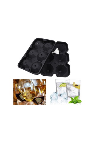 Konesam Diamant Şekilli 6 Bölmeli Silikon Buz Kalıbı, Gıda Seviyesi, Kapağı Ve Küçük Huni İle, Kolay Buz Çıkarımı, Mutfak/restoran Kullanıma Uygun Çok Renkli