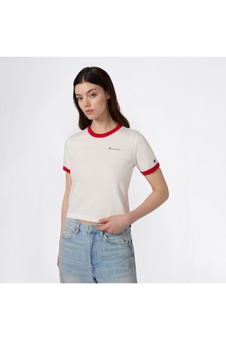 Champion Crewneck Croptop Kadın Beyaz T-shirt 118533 2800324