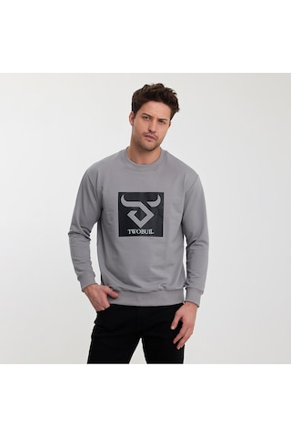 Twobull OSLO Erkek Gri Sweatshirt