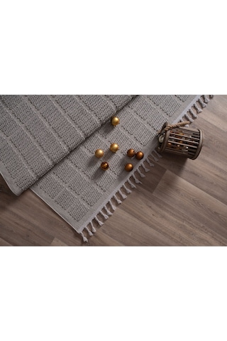 Bukle11880 Bej Yumuşak Dokulu Halı Kilim Salon Mutfak Koridor Kesme Yolluk Dokuma Makine Halısı Gri