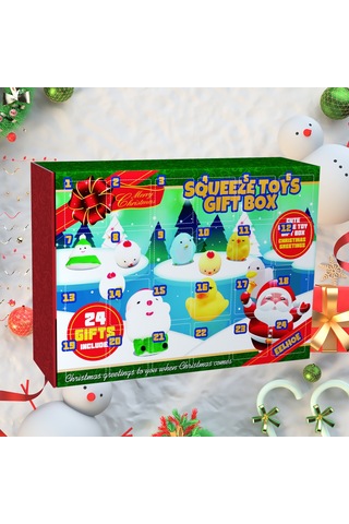 24 Gün Noel: Rastgele Anti -anksiyete Sıkma Oyuncak Kör Kutu Seti - Duyusal Fidgets Ve Festival Dekorasyon Sahneleri