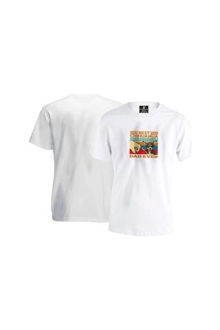 Chihuahua Dad Unisex T-shirt - Beyaz Chihuahua Dad Unisex T-shirt - Beyaz