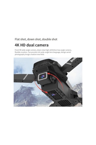 Hd Çift Kamera Drone 4k Kamera, Gps, Uzun Uçuş Süresi, Otomatik Takip & Katlanabilir Tasarım E88
