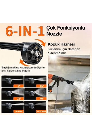 Kraft Hart Çift Akülü Şarjlı Yüksek Basınçlı Oto Yıkama Makinesi