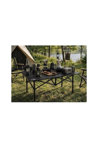 120x55x50 Cm Katlanır Kamp Ve Piknik Masası Hafif, Dayanıklı Ve Taşınabilir Siyah