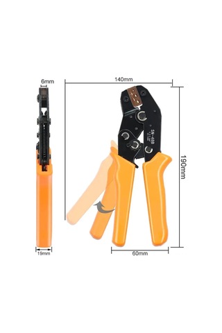 Neevoyu Sn-48b Ratchetli Tel Pres Aleti, Ergonomik Tutamaklı, 0.5-2.5mm²/20-13awg Aralığında, 2.8/4.8/6.3 Terminal İçin Terminal Hariç