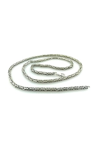 Kral Zincir 5 Mm 52 Gr Gümüş Erkek Zinciri Kolye (228668665)