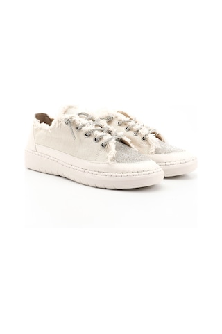 Gönderi(R) Gönderi R Bej Kot Triko Taşlı Comfort Dolgu Taban Sneaker Bej