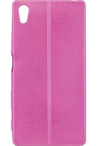 Nettech Sony Xperia Z5 Uyumlu Dikişli Seri Arka Koruma Kılıf - Pembe Pembe