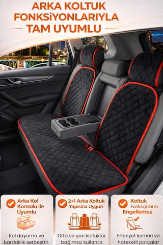 Oto Koltuk Kılıfı Tay Tüyü Oto Koltuk Minderi Tam Set Terletmez,kaymaz,su Geçirmez,airbag Uyumlu - Mnd5x1 Stiloto