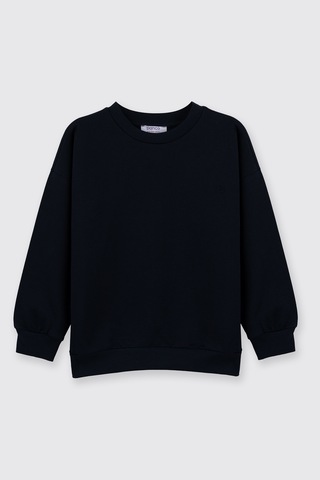 Panço Erkek Çocuk Bisiklet Yaka Lacivert Sweatshirt