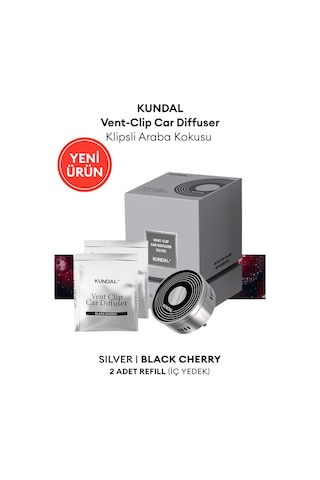 Klipsli Araba Kokusu Silver Black Cherry Kundal Vent-clip Car Diffuser Silver