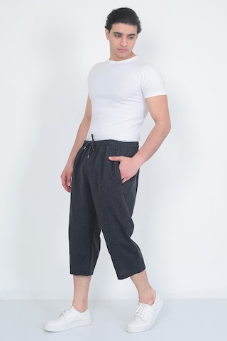 Lukitus Battal Büyük Beden Kapri Erkek Eşofman Altı Gri